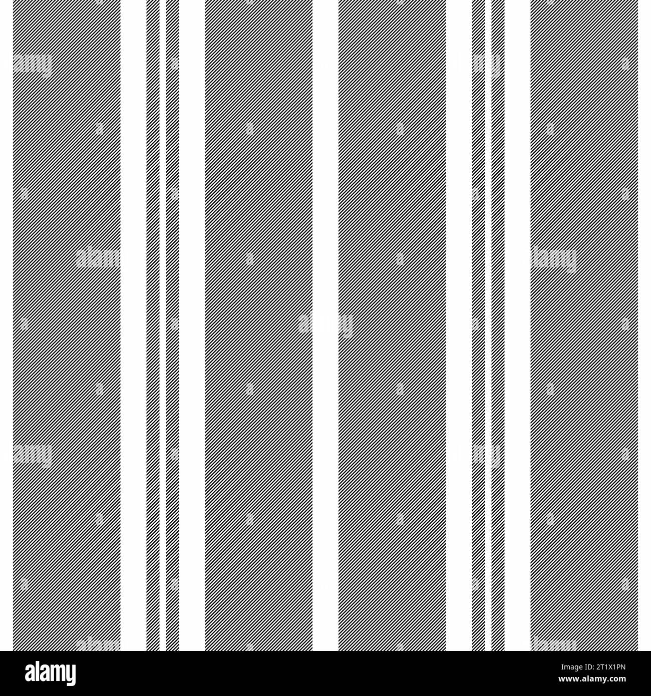 Linee di sfondo in tessuto vettoriale senza cuciture con una striscia verticale con motivo texture nei colori bianco e nero. Illustrazione Vettoriale