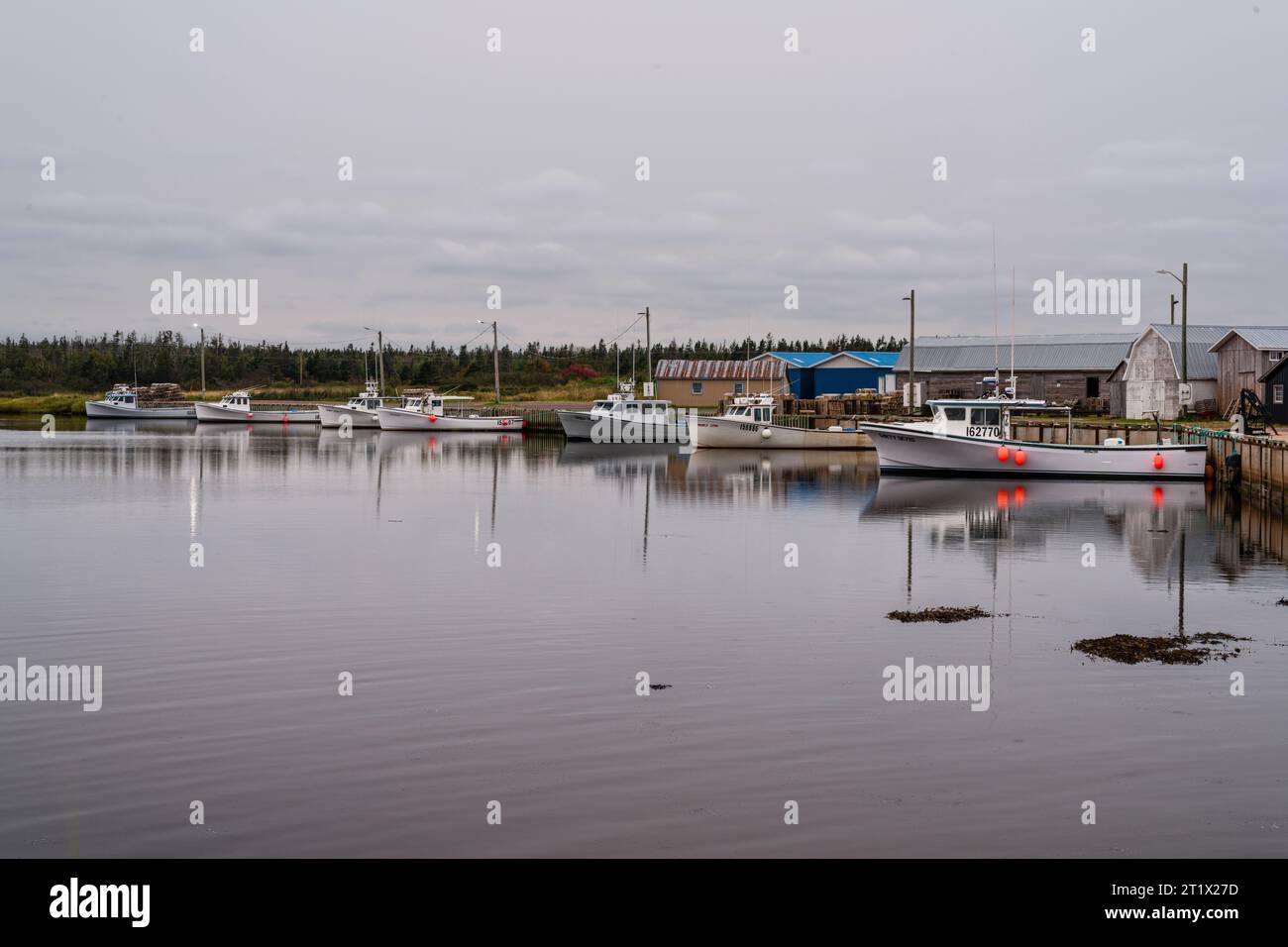 Harbor & Boats  Naufrage, Prince Edward Island, CAN Foto Stock