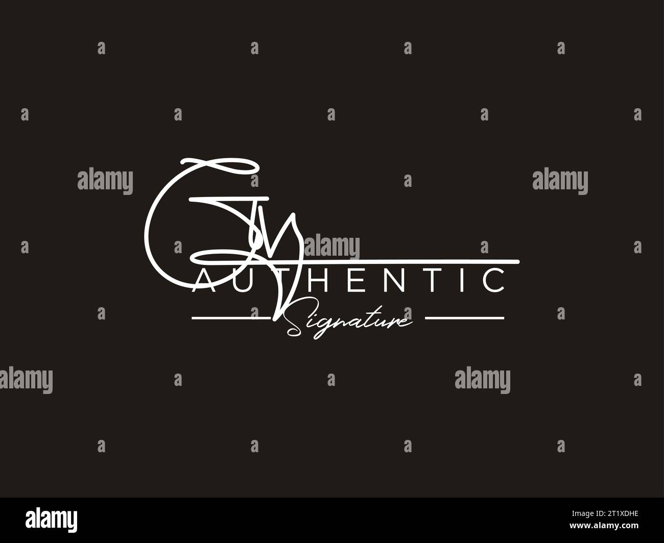 Vettore modello logo firma GV. Illustrazione Vettoriale