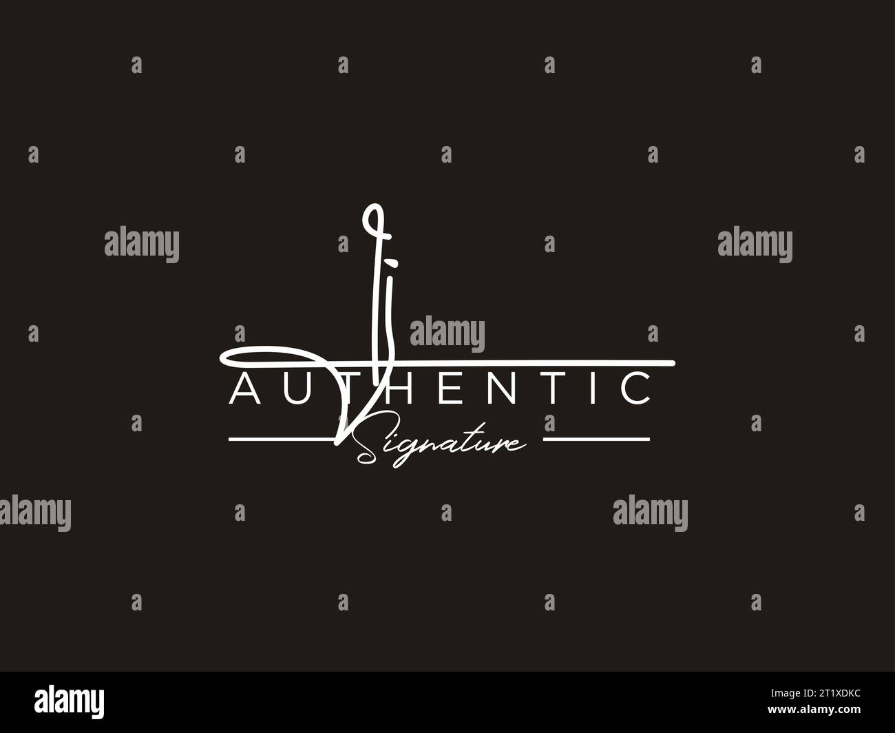 Vettore modello logo firma II. Illustrazione Vettoriale