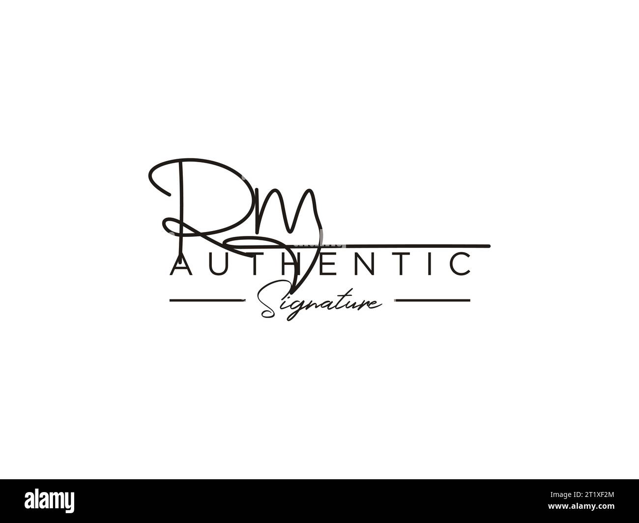 Vettore modello logo firma RM. Illustrazione Vettoriale