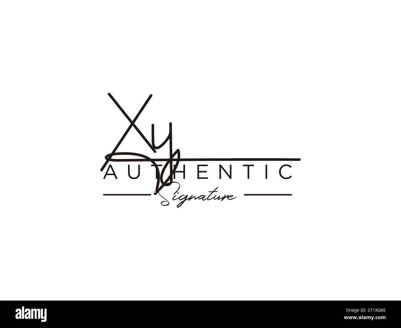 Vettore modello logo firma XY. Illustrazione Vettoriale