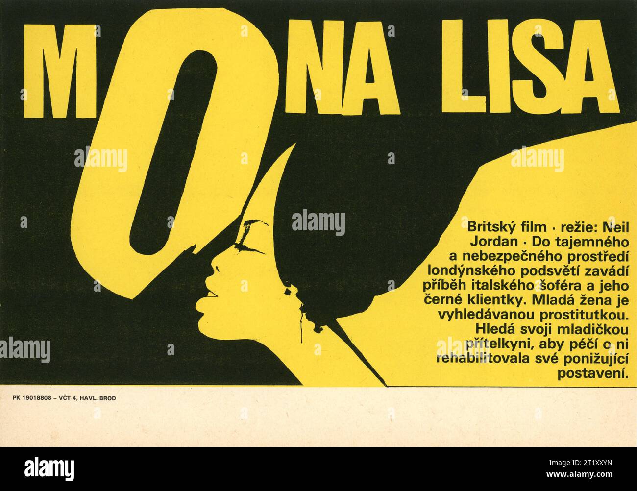 Mini poster ceco per BOB HOSKINS CATHY TYSON e MICHAEL CAINE in MONA LISA 1986 regista NEIL JORDAN sceneggiatura NEIL JORDAN e David Leland musica Michael Kamen produttori esecutivi George Harrison e Denis o'Brien produttore Stephen Woolley Palace Production / Handmade Films Foto Stock