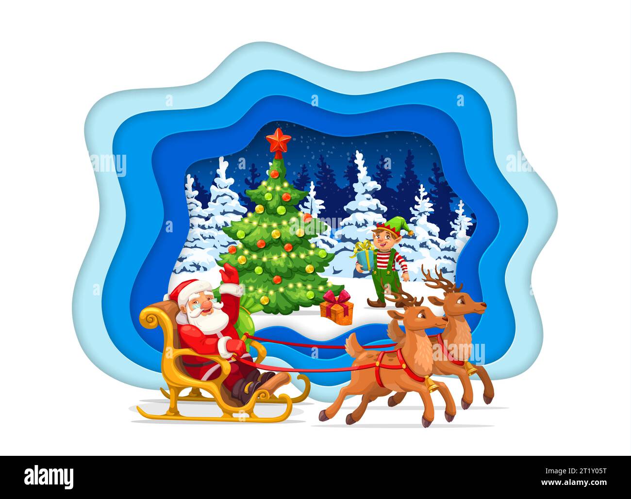 Second Ave Best Nanny Renne, biglietto di auguri per bambini, Natale e festività