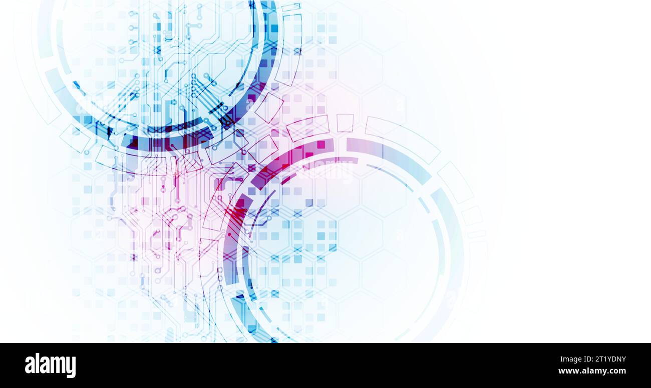 Background tecnologico astratto. Concetto di comunicazione, futuristico background artistico dell'innovazione digitale. Illustrazione vettoriale Illustrazione Vettoriale