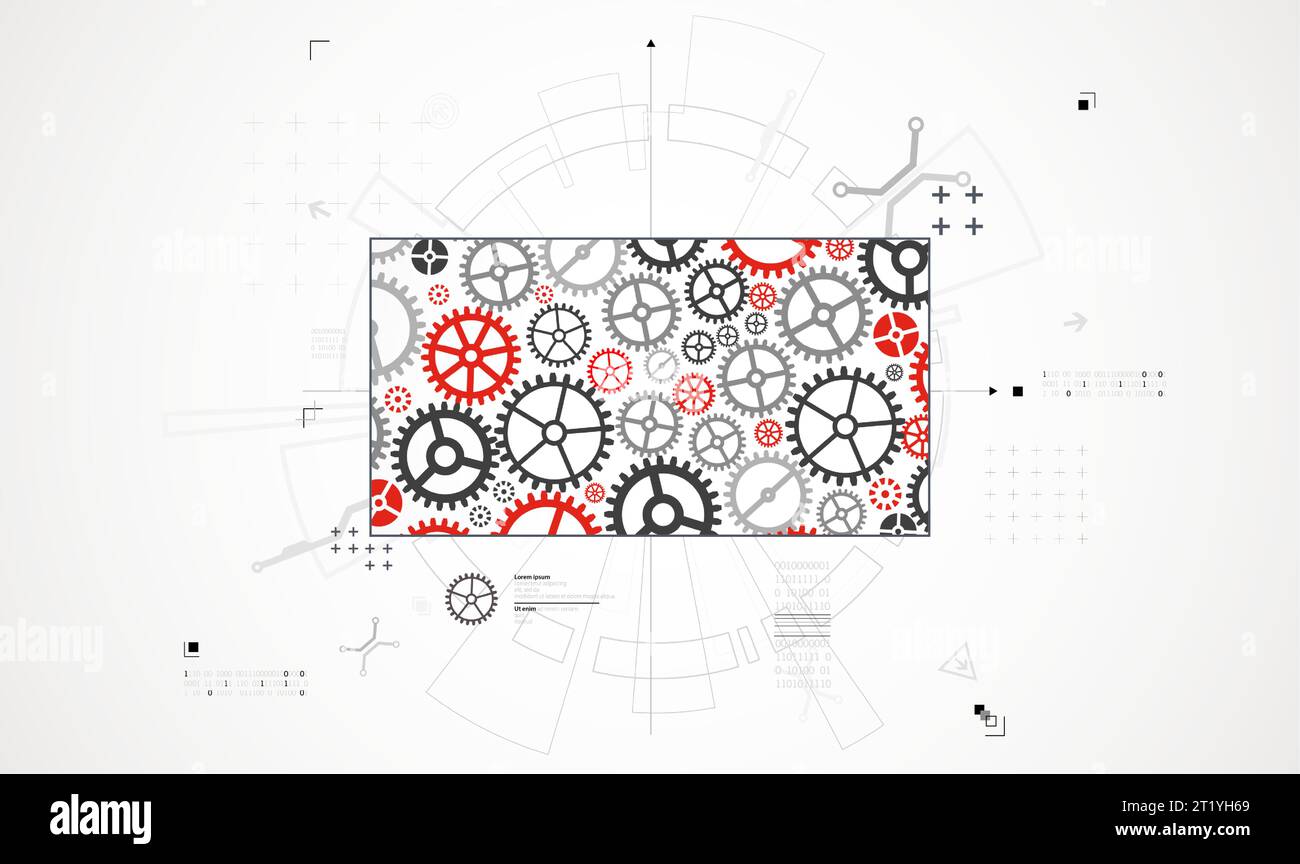 Background tecnologico astratto. Concetto di comunicazione, contesto futuristico dell'innovazione digitale. Illustrazione vettoriale Illustrazione Vettoriale