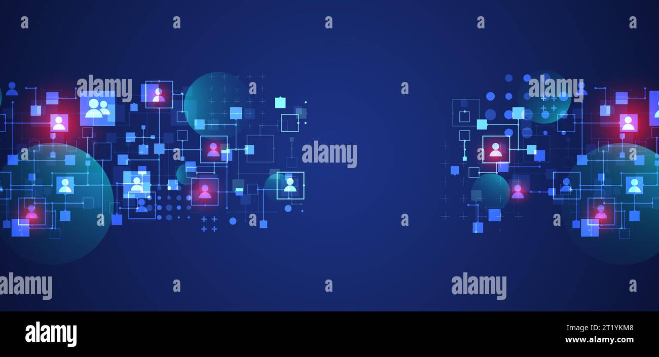 Sfondo vettore social media. Concetto di comunicazione. Illustrazione Vettoriale