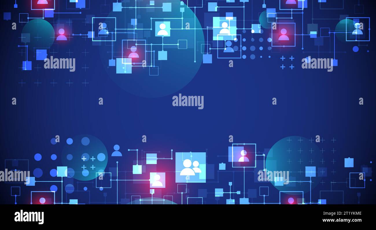 Sfondo vettore social media. Concetto di comunicazione. Illustrazione Vettoriale