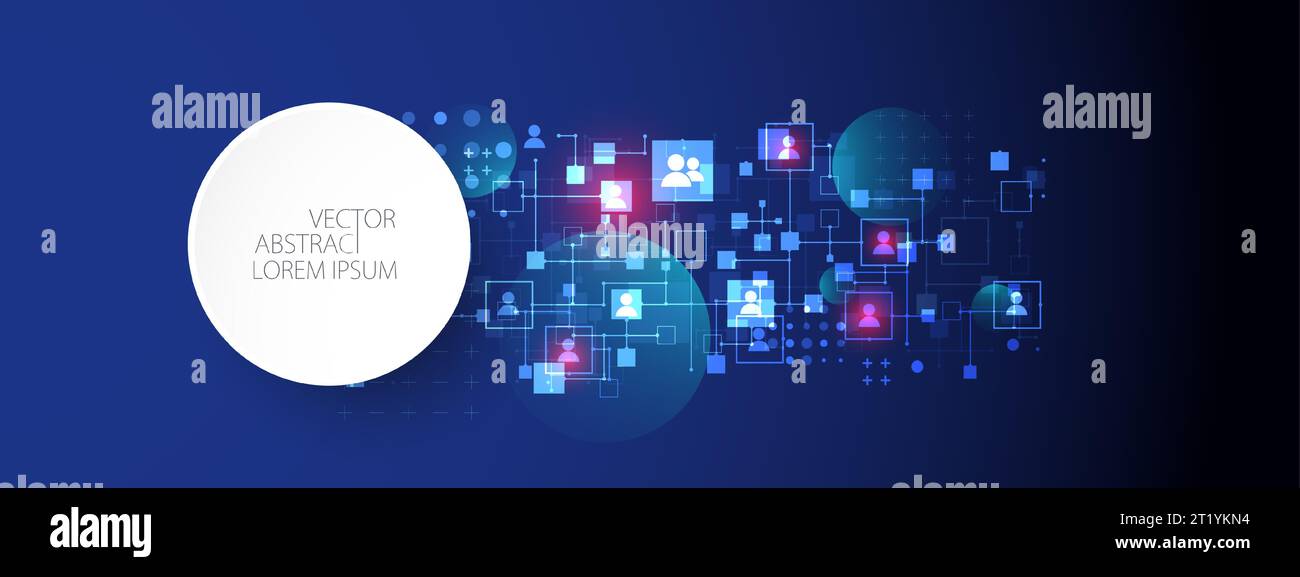 Sfondo vettore social media. Concetto di comunicazione. Illustrazione Vettoriale