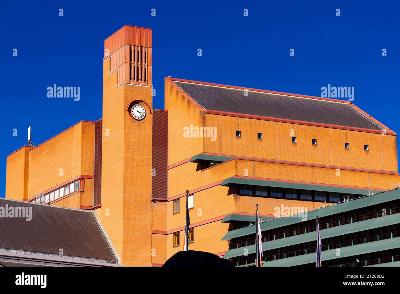 Esterno della British Library in Euston Road, Londra, Inghilterra Foto Stock