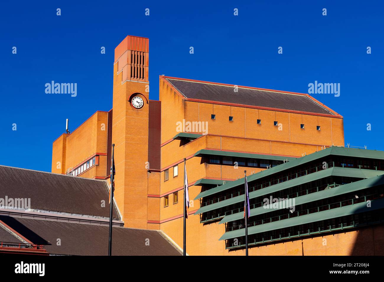 Esterno della British Library in Euston Road, Londra, Inghilterra Foto Stock