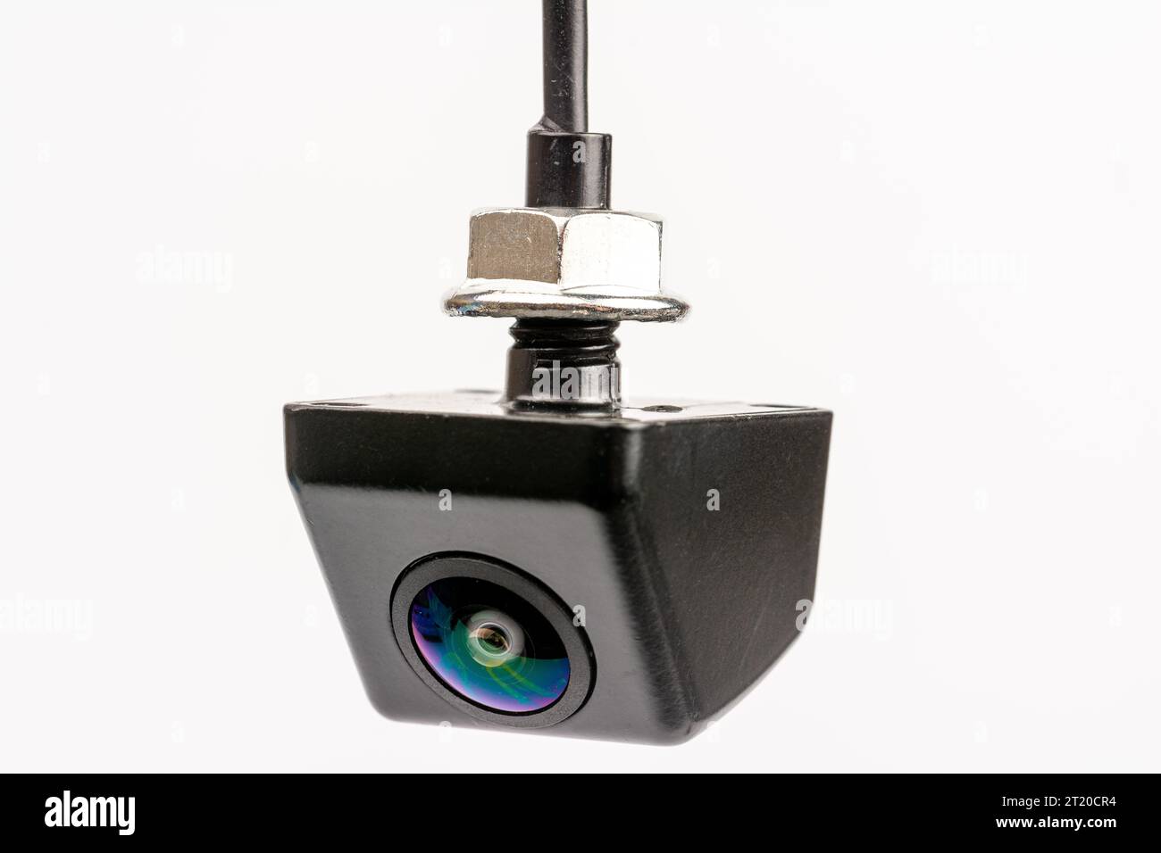 telecamera posteriore dell'auto isolata su sfondo bianco 3 Foto Stock