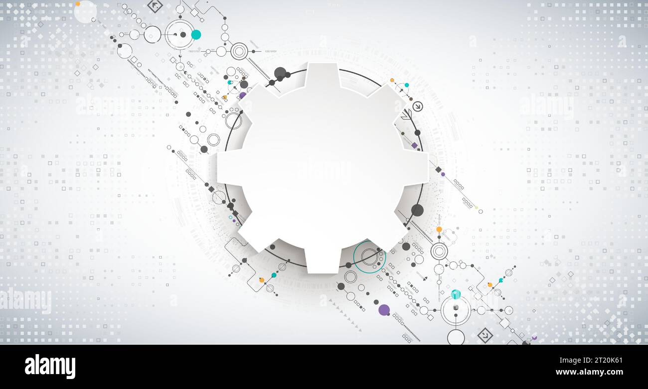 Sfondo astratto della tecnologia di comunicazione digitale a colori. Illustrazione vettoriale Illustrazione Vettoriale