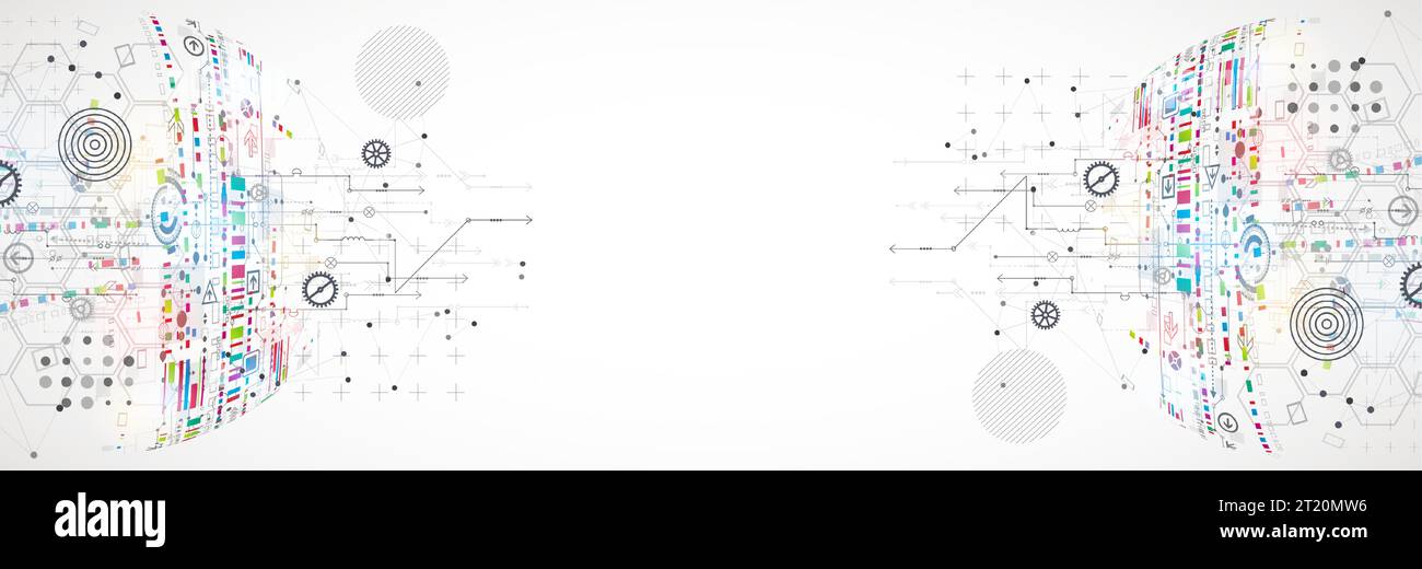 Sfondo sfera tecnologia astratta. Consept. Rete globale Illustrazione Vettoriale