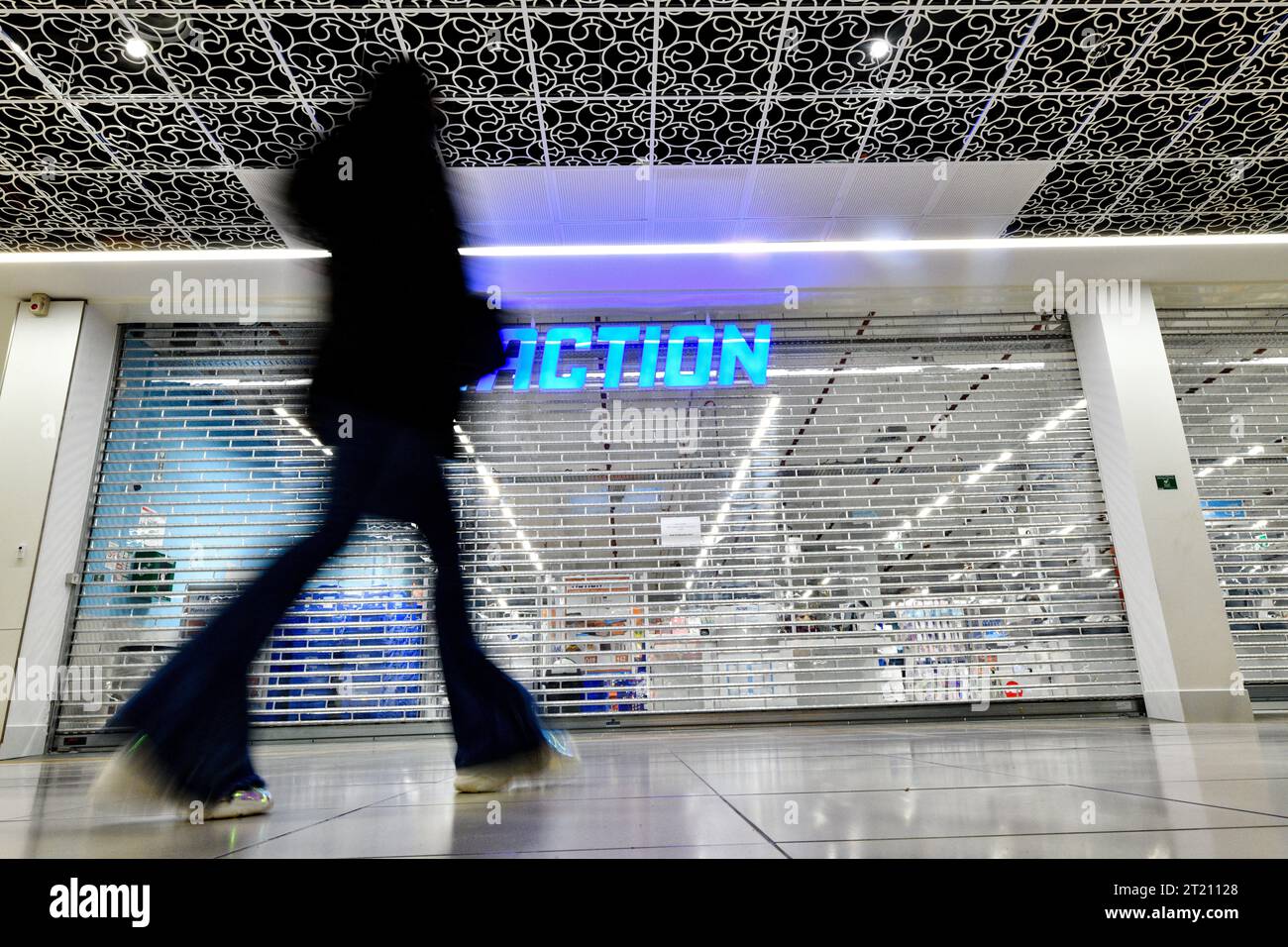 Action Store, catena di discount, nel centro commerciale di Saint-Sever a Rouen (Francia settentrionale) Foto Stock