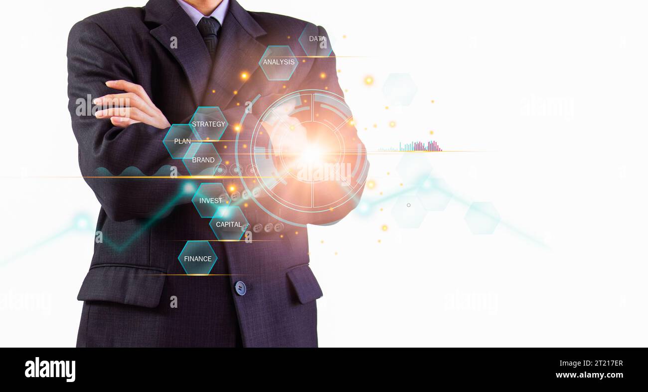 Mercato azionario o forex trading grafico e candelabro grafico adatto per gli investimenti finanziari concetto. Economia sullo sfondo delle tendenze per l'idea di business e di un Foto Stock