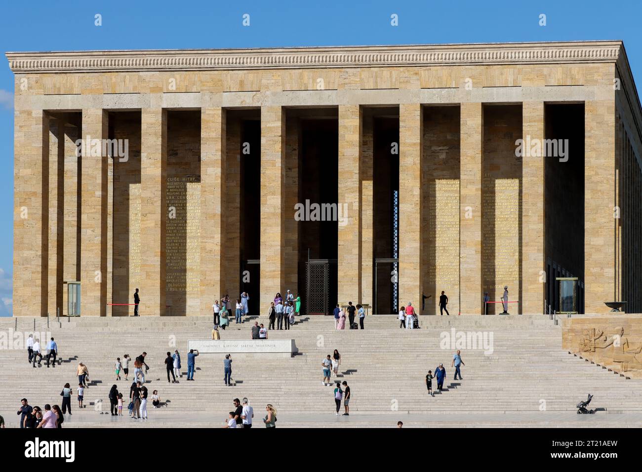 Ankara, Turchia - 10 luglio 2023: Il complesso situato nel distretto di Cankaya di Ankara e contenente il mausoleo di Mustafa Kemal Ataturk Foto Stock