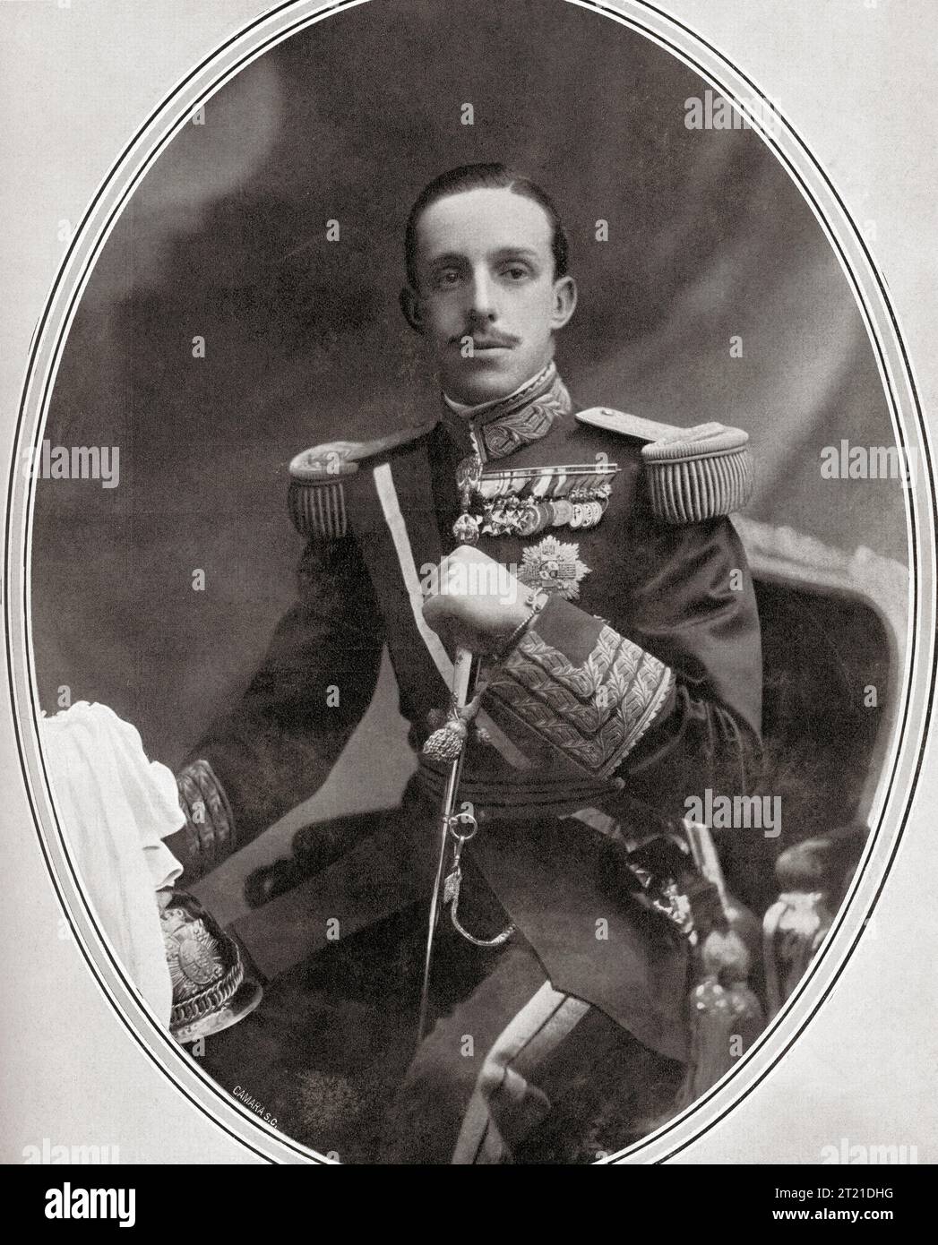 Alfonso XIII, 1886 – 1941, alias El Africano o The African. Re di Spagna. Da Mundo grafico, pubblicato nel 1912. Foto Stock