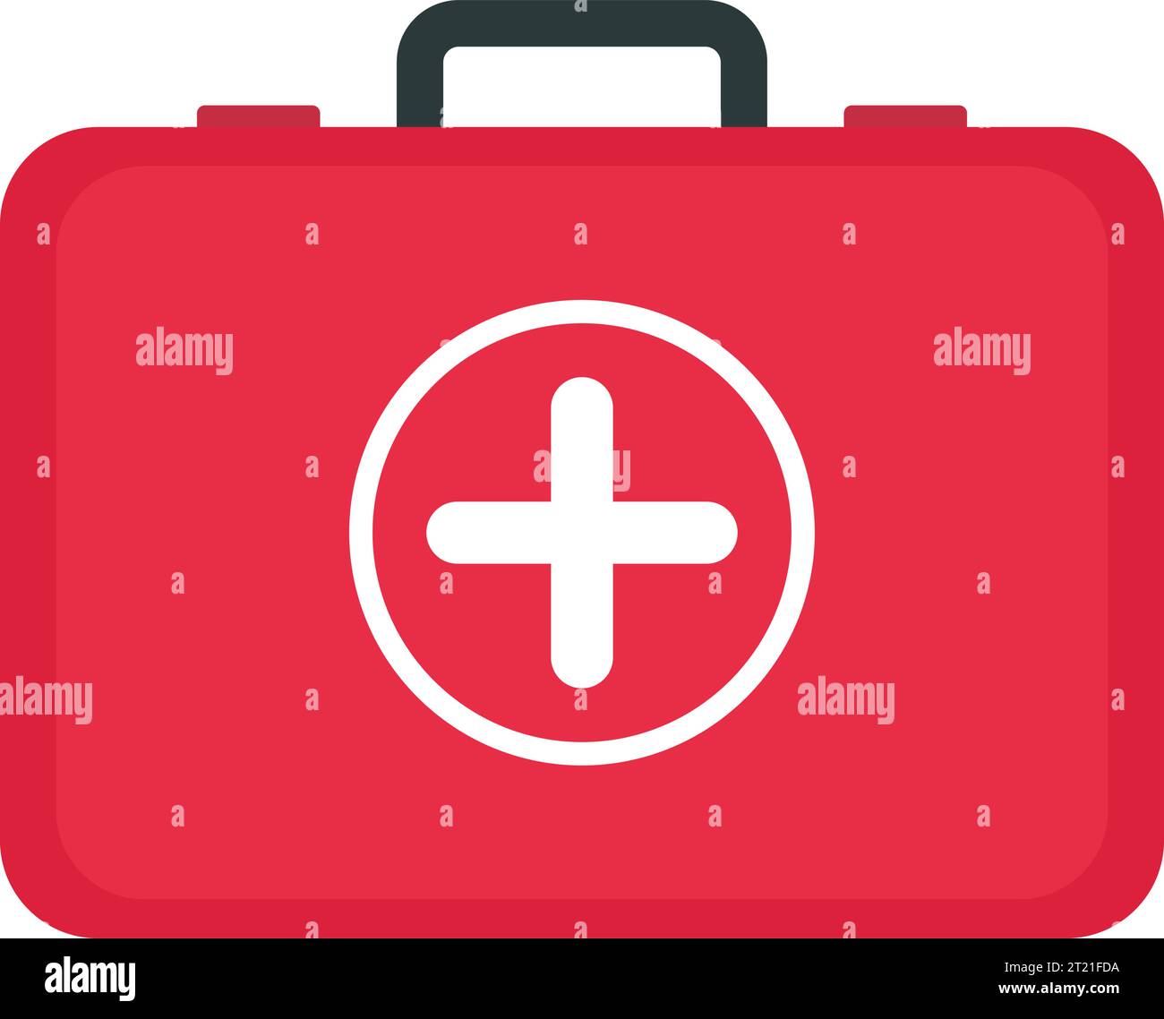 Kit di pronto soccorso compatto per emergenze e viaggi, isolato Illustrazione Vettoriale