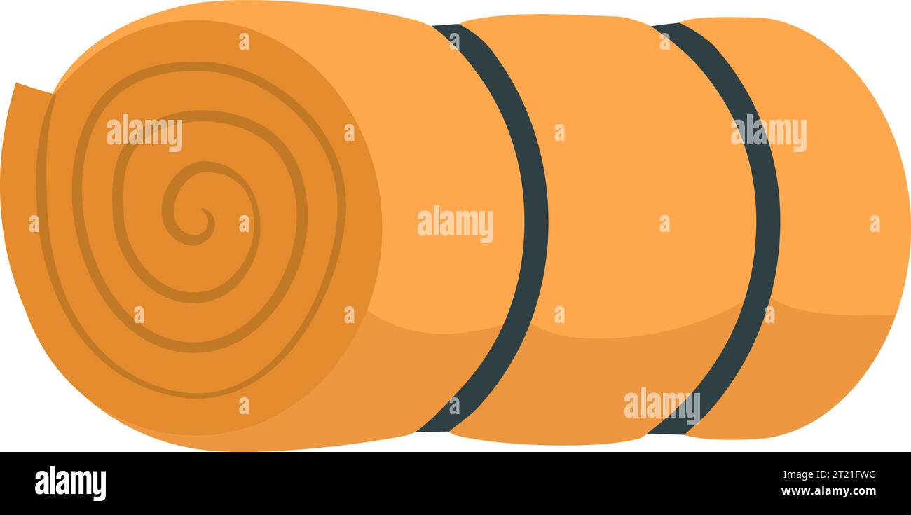 Sacco a pelo avvolto isolato, concetto di campeggio e viaggio Illustrazione Vettoriale
