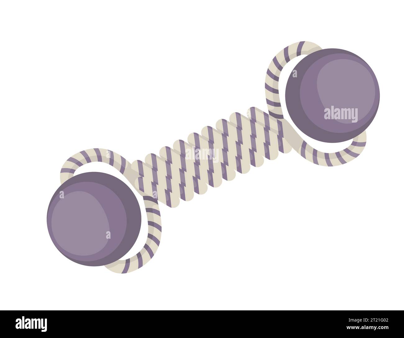Illustrazione vettoriale del giocattolo per dentizione di cani in gomma isolata su sfondo bianco Illustrazione Vettoriale