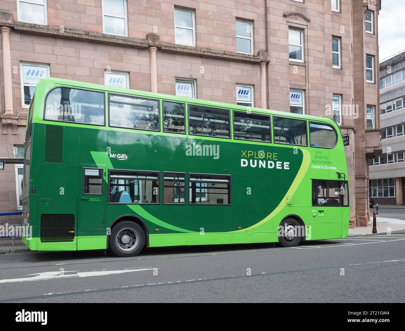 DUNDEE, Regno Unito - 12 SETTEMBRE 2023: Autobus McGill Xplore Dundee Foto Stock