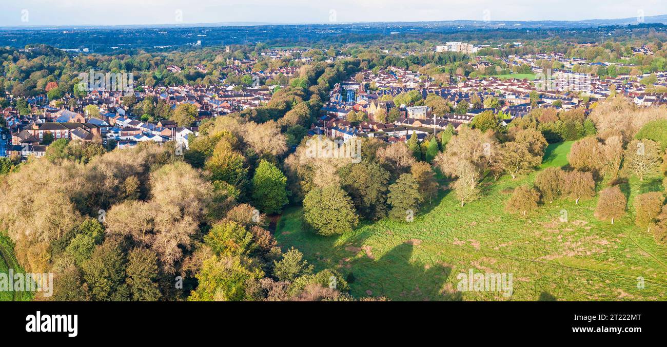 Prestwich e Heaton Park in autunno Foto Stock
