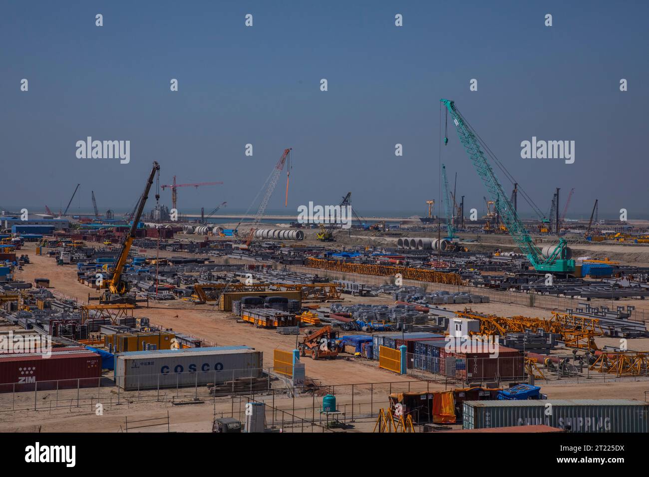 La centrale elettrica di Matarbari è una centrale elettrica a carbone da 1.200 megawatt (2x600) in costruzione a Maheshkhali Upazila del distretto di Cox Bazar in so Foto Stock