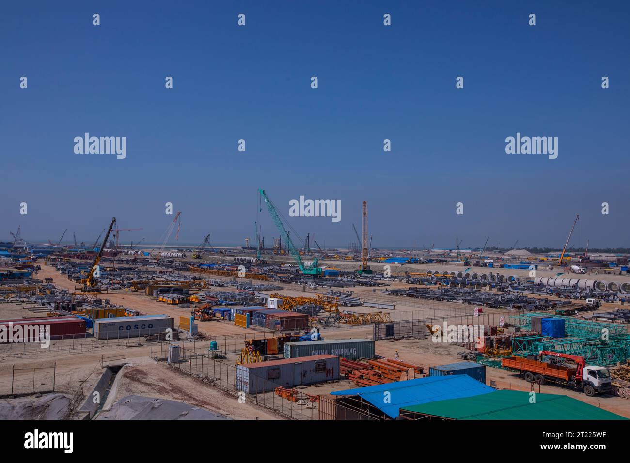 La centrale elettrica di Matarbari è una centrale elettrica a carbone da 1.200 megawatt (2x600) in costruzione a Maheshkhali Upazila del distretto di Cox Bazar in so Foto Stock