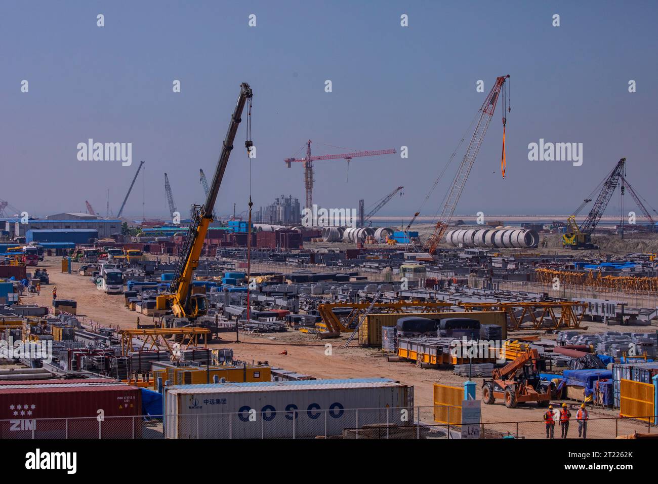 La centrale elettrica di Matarbari è una centrale elettrica a carbone da 1.200 megawatt (2x600) in costruzione a Maheshkhali Upazila del distretto di Cox Bazar in so Foto Stock