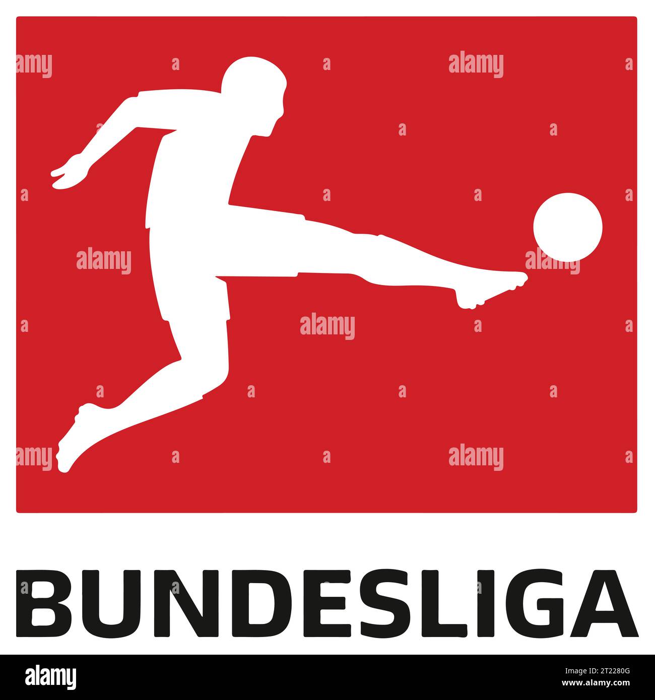 Bundesliga Logo colorato sistema di campionati di calcio professionistico tedesco, illustrazione vettoriale immagine astratta Illustrazione Vettoriale
