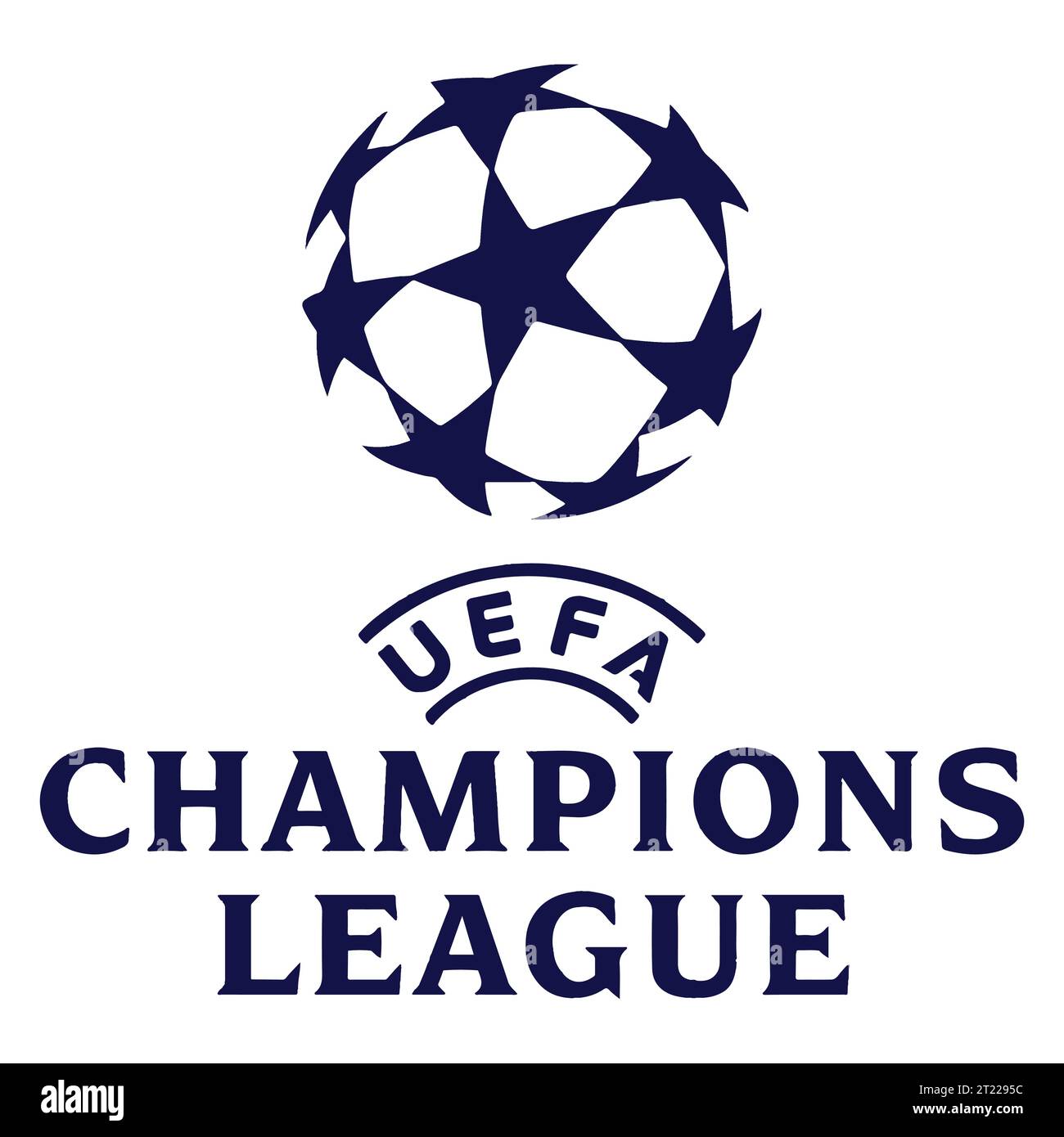 UEFA Champions League Logo colorato sistema di campionati europei di calcio professionistico, illustrazione vettoriale immagine astratta Illustrazione Vettoriale