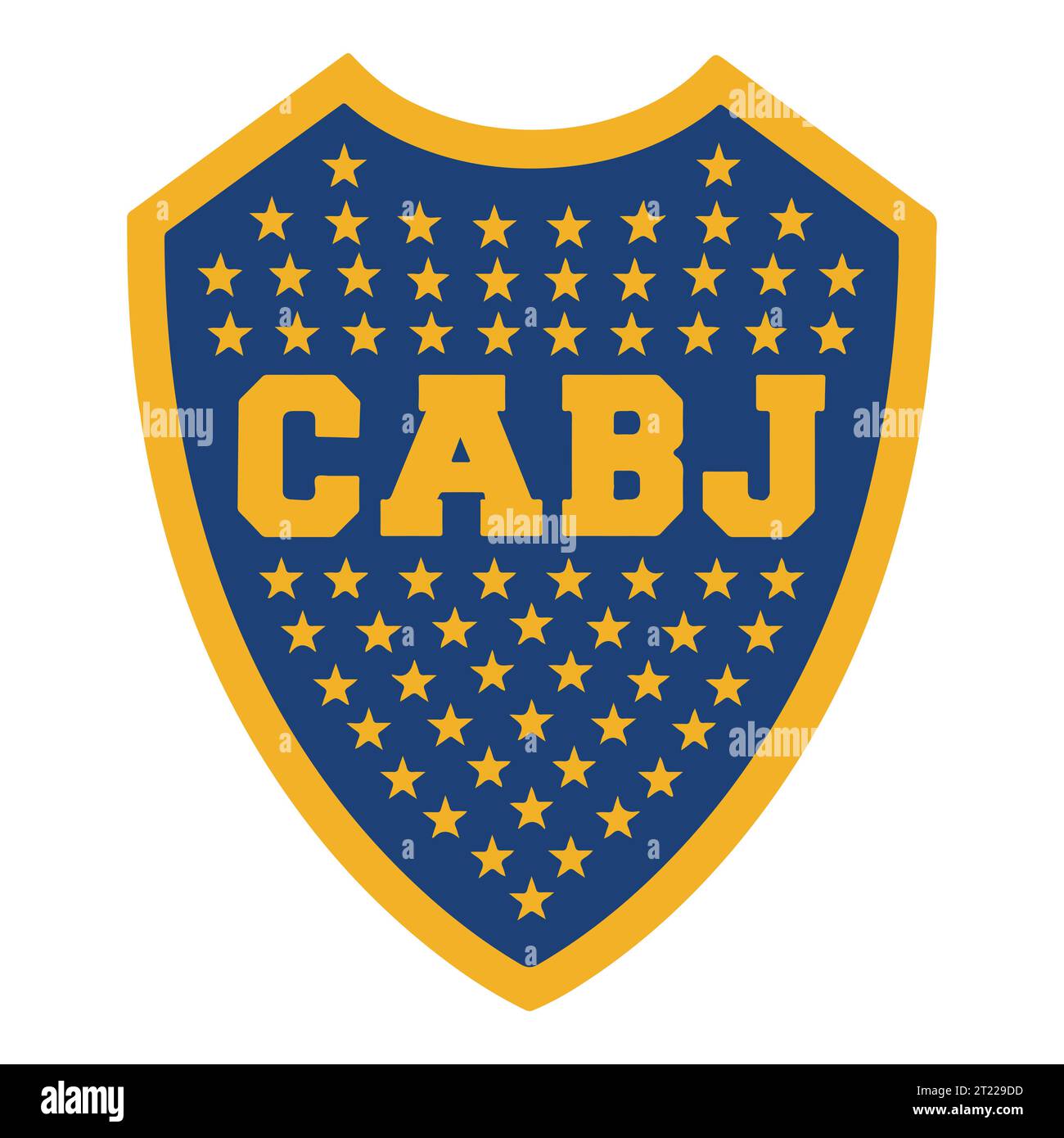 Boca Juniors Logo colorato sistema di campionato di calcio professionistico argentino, illustrazione vettoriale immagine astratta Illustrazione Vettoriale