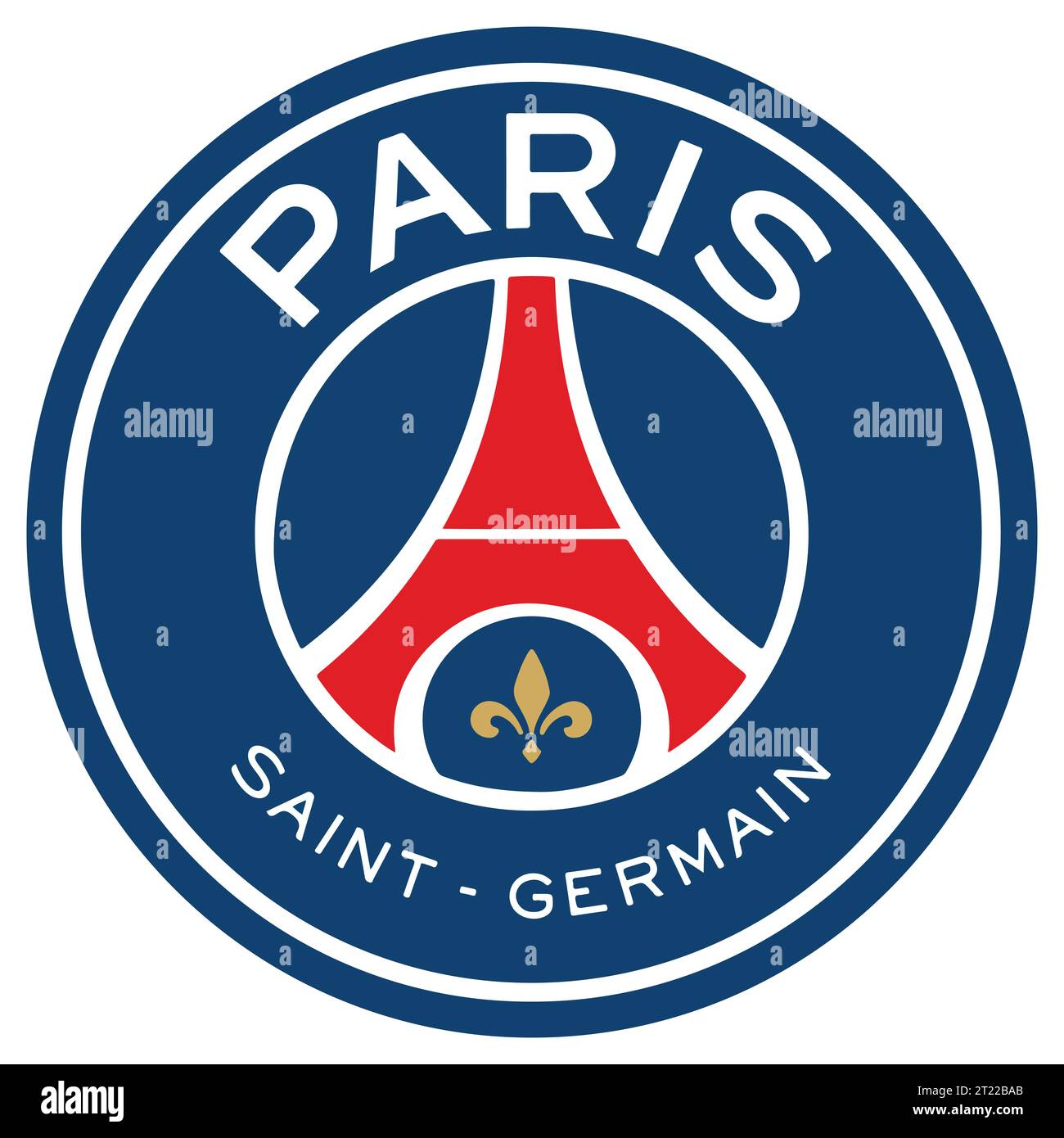 Paris Saint Germain FC – PSG colorato Logo France sistema di campionati di calcio professionistico, illustrazione vettoriale immagine astratta Illustrazione Vettoriale