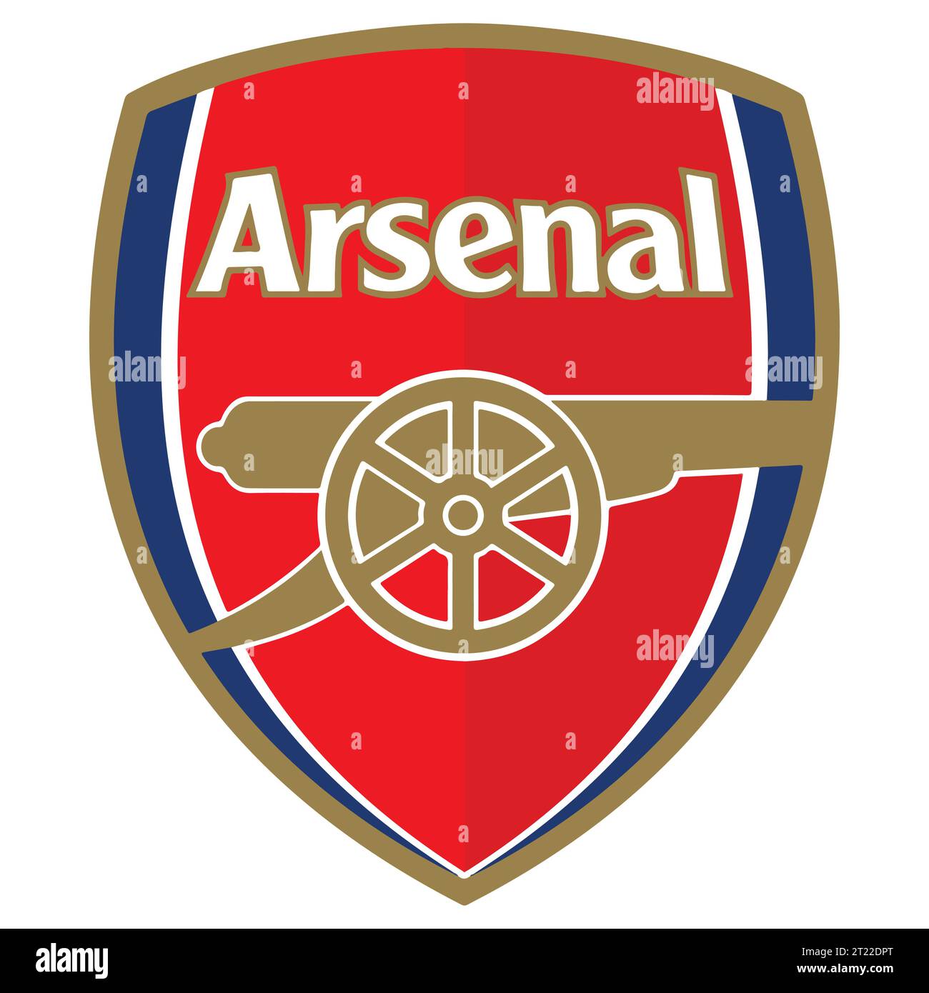 Arsenal FC Colorful Logo sistema di campionato di calcio professionistico inglese, illustrazione vettoriale immagine astratta Illustrazione Vettoriale