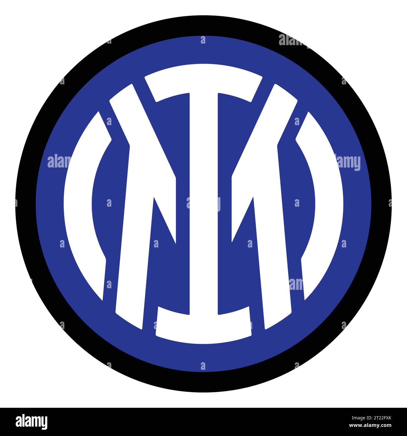 Inter Milan Logo colorato club di calcio professionistico italiano, illustrazione vettoriale immagine astratta Illustrazione Vettoriale