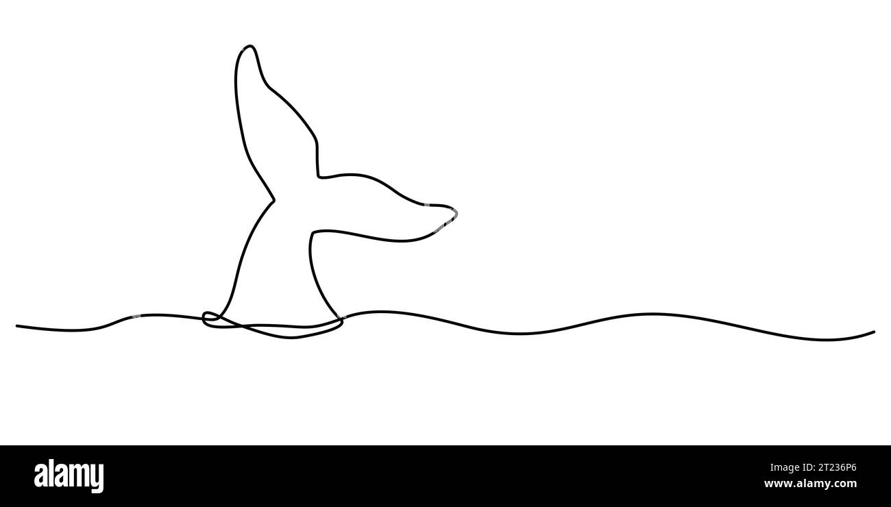 Arte della coda di balena, giornata Mondiale delle balene, concetto ecologico fermare l'inquinamento oceanico e dire no alla plastica, illustrazione vettoriale Illustrazione Vettoriale