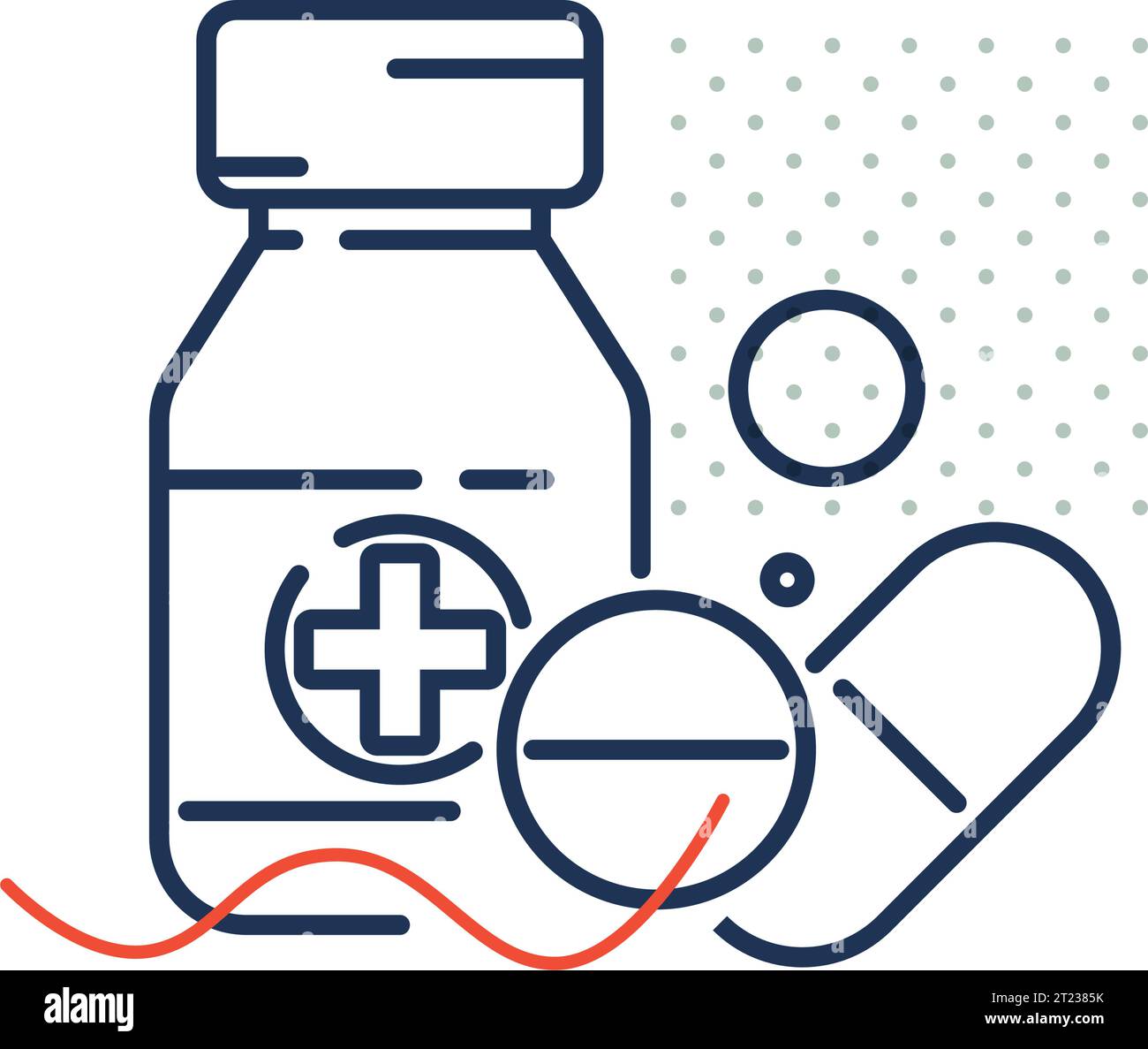 Ricerca farmaceutica - icona stock come file EPS 10 Illustrazione Vettoriale