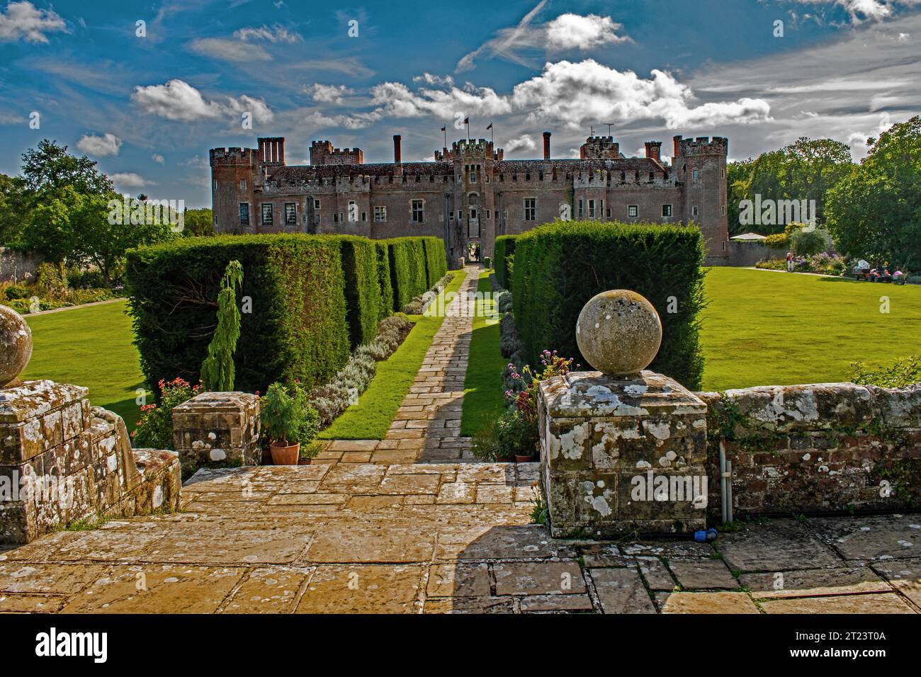 Queens Walk, Castello di Herstmonceux, East Sussex Foto Stock