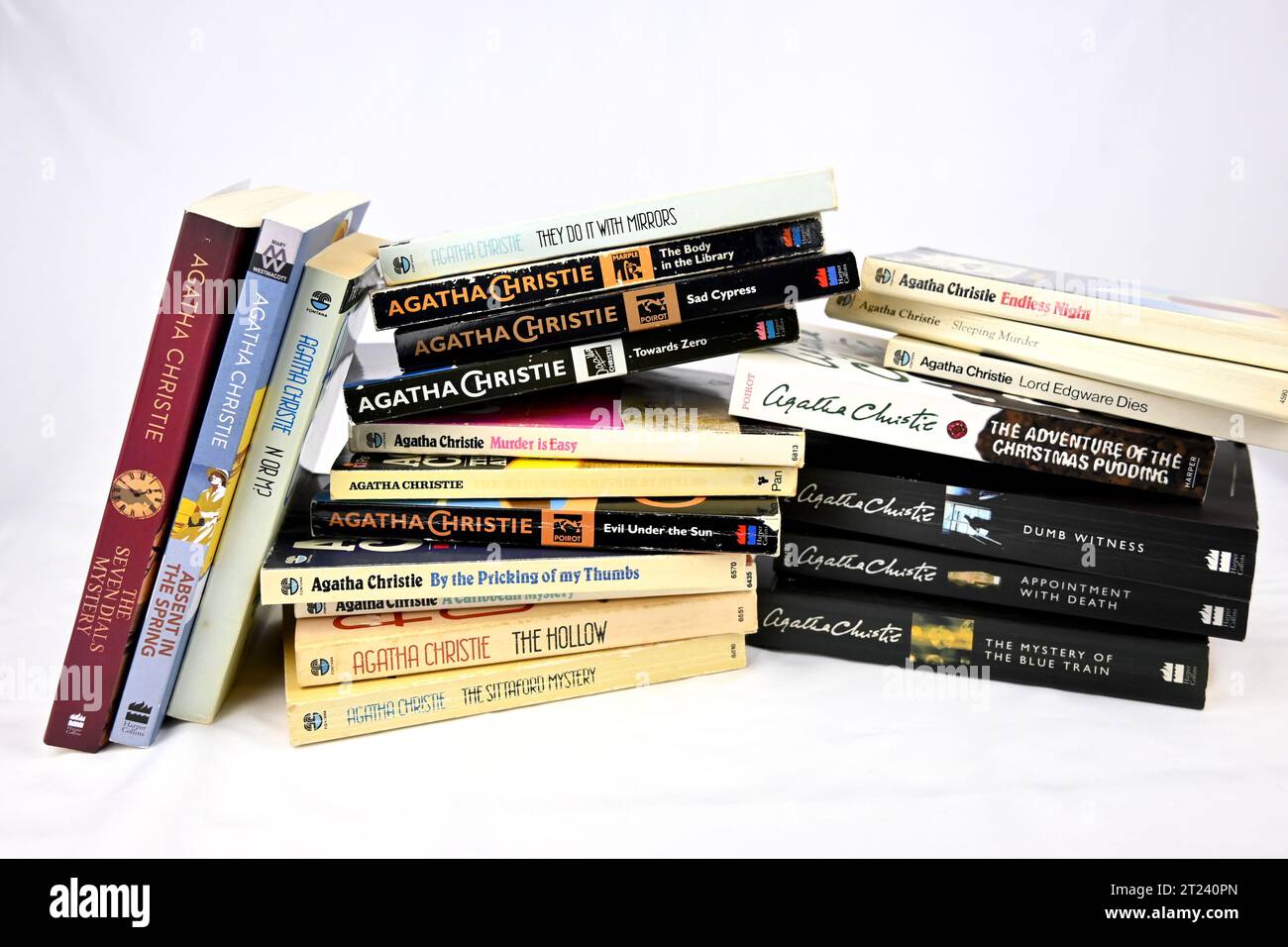 Una collezione di libri di Agatha Christie Foto Stock