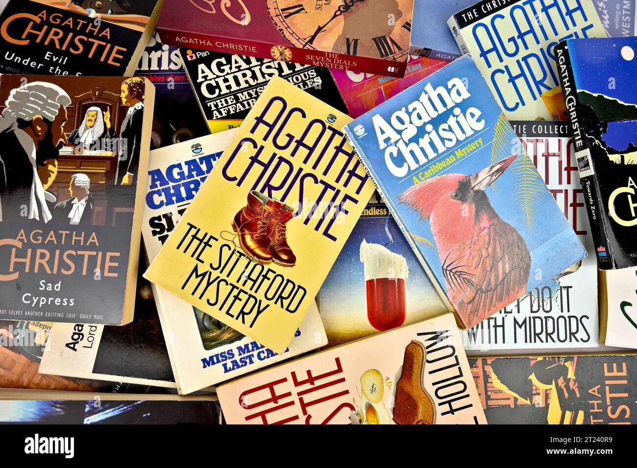 Un gruppo di libri di Agatha Christie Foto Stock