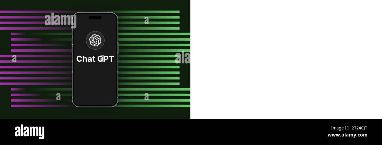 Modello illustrativo Chat GPT, comunicazione con tecnologia Chat Bot, chat robotica futuristica, Deep Learning ai, intelligenza artificiale Chatbot, Cyber Bot Illustrazione Vettoriale