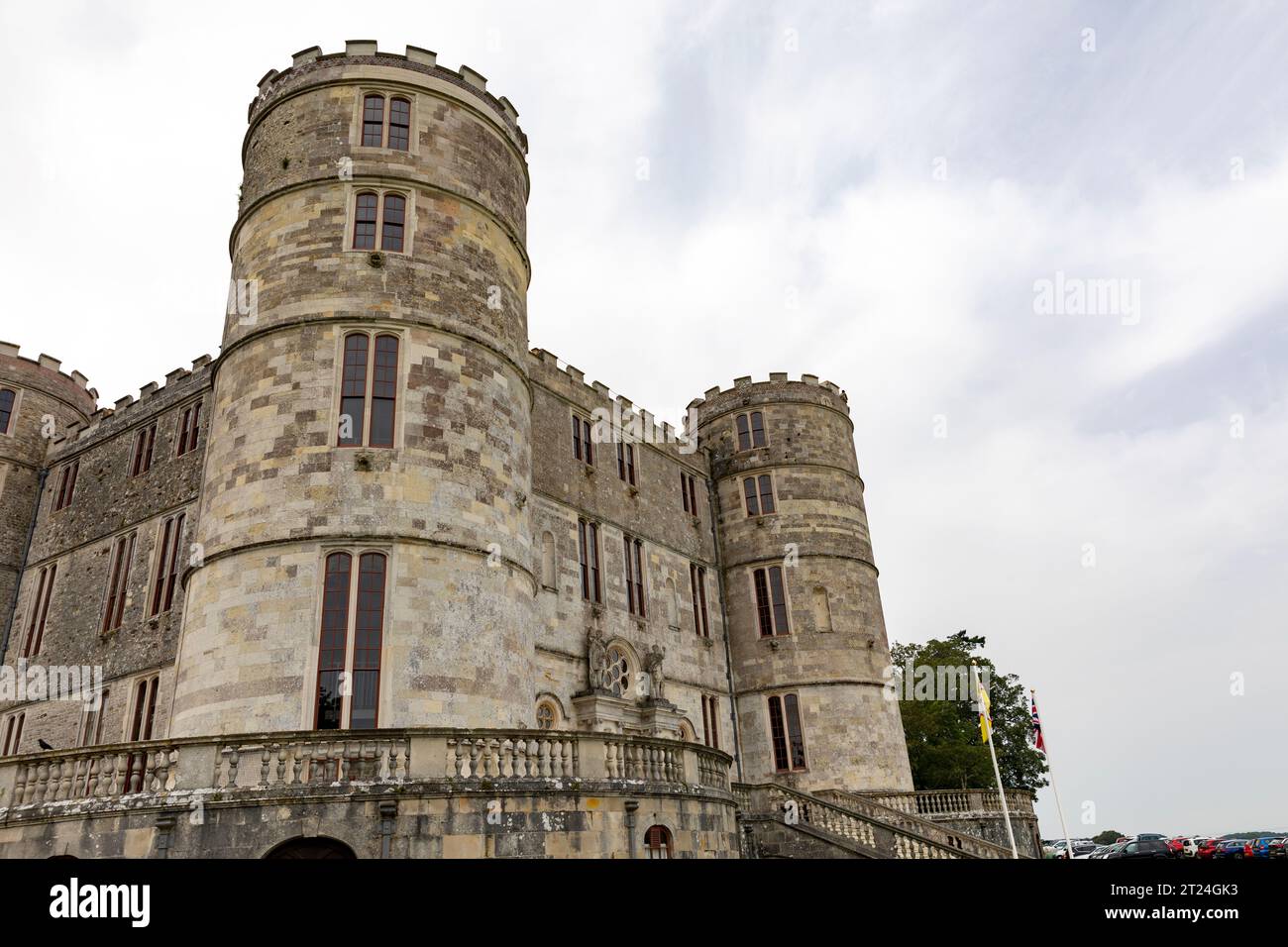 Castello di Lulworth nella parte orientale di lulworth Dorset, una fortezza in stile chalet di caccia del XVII secolo, patrimonio storico di grado 1, Inghilterra, Regno Unito, 2023 Foto Stock
