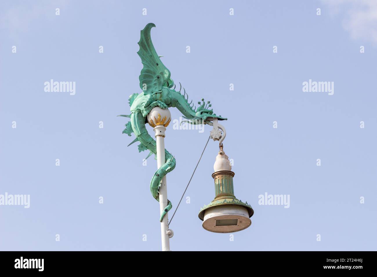 Nordre Toldbod - semaforo Dragon Street, Copenhagen Foto Stock