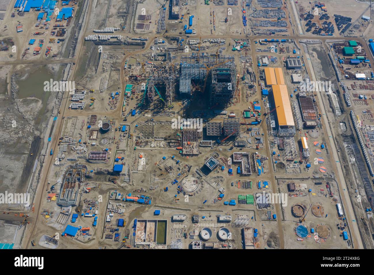 La centrale elettrica di Matarbari è una centrale elettrica a carbone da 1.200 megawatt (2x600) in costruzione a Maheshkhali Upazila del distretto di Cox Bazar in so Foto Stock