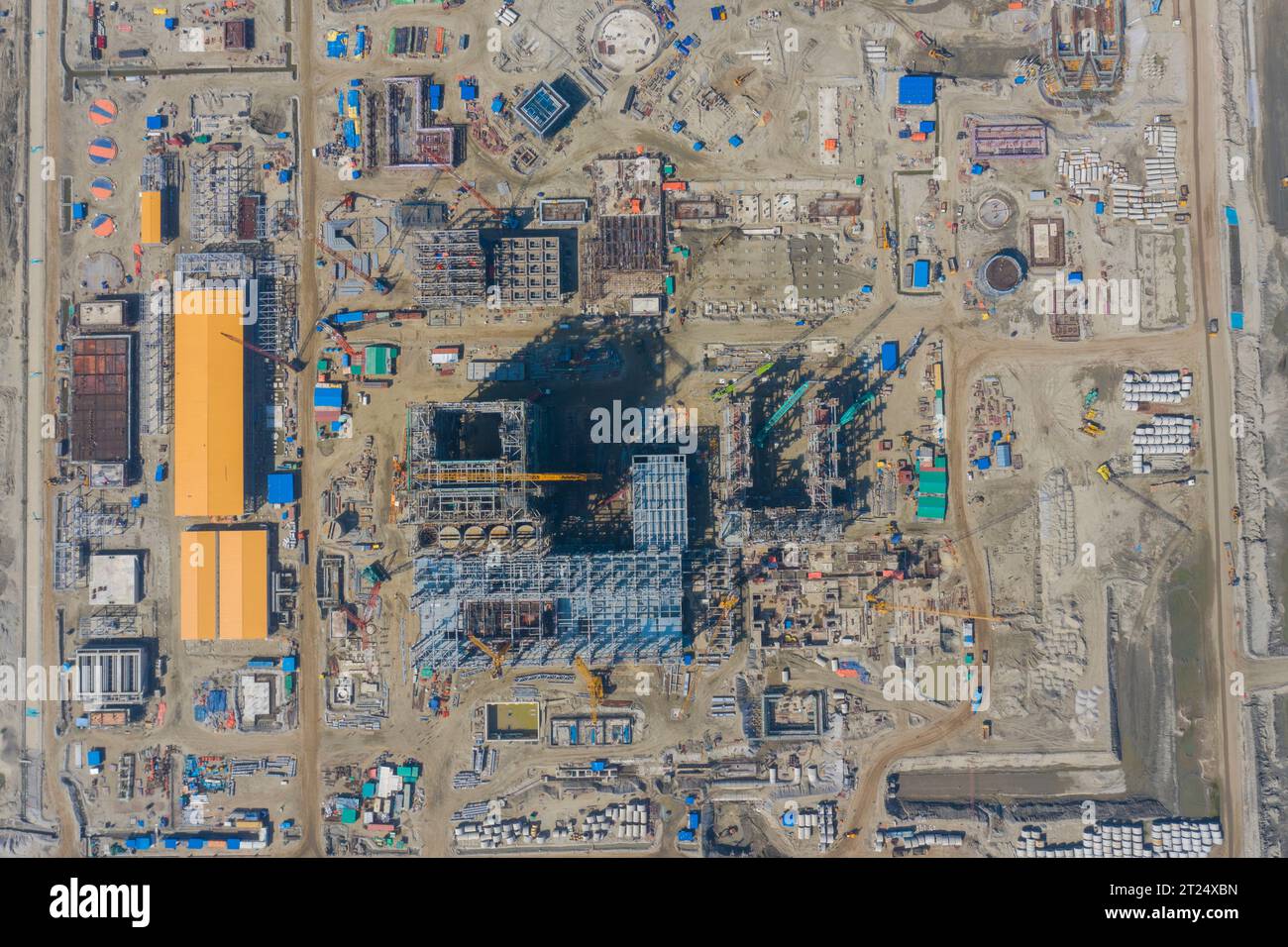 La centrale elettrica di Matarbari è una centrale elettrica a carbone da 1.200 megawatt (2x600) in costruzione a Maheshkhali Upazila del distretto di Cox Bazar in so Foto Stock