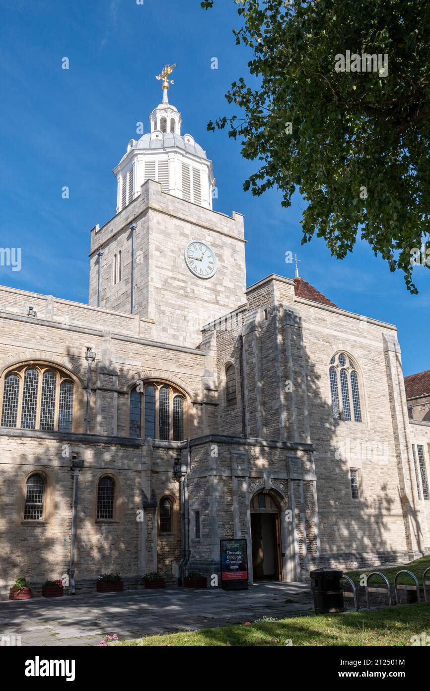 Cattedrale di Portsmouth, vista del punto di riferimento dell'Hampshire, Inghilterra, Regno Unito Foto Stock