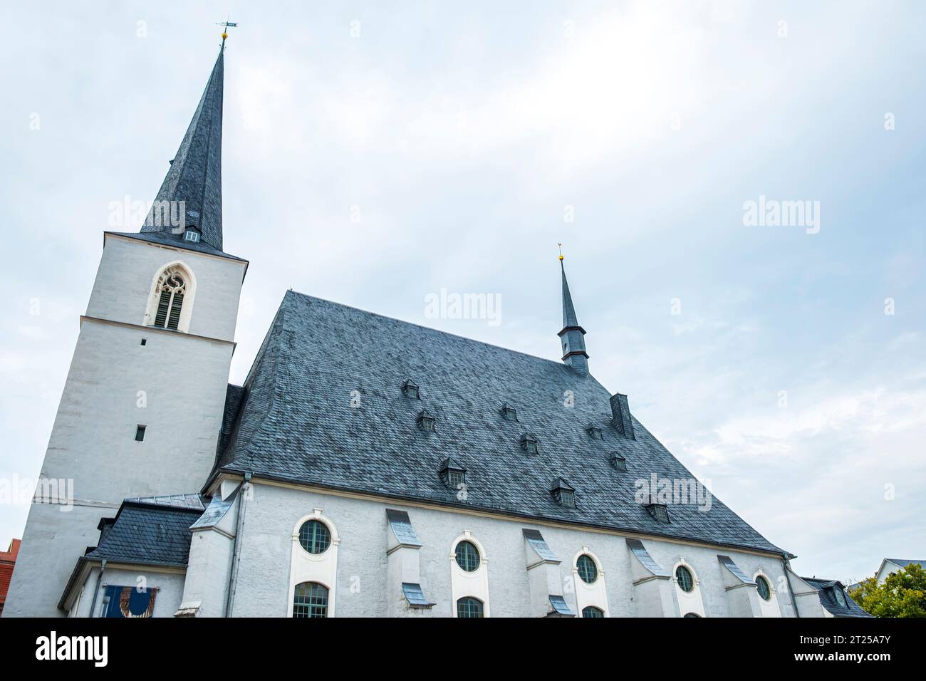 Herder Church, in realtà la Town Church of St. Pietro e Paolo, è stato parte del complesso patrimonio dell'umanità dell'UNESCO di Weimar, Turingia, Germania. Foto Stock