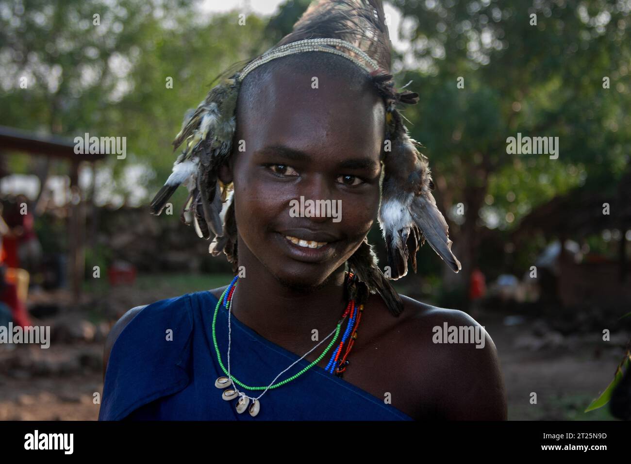 I Njemps, detti anche «EN-Jemusi», «il-Chamus», Ilchamus o Iltiamus, vivevano intorno al lago Baringo, in un luogo chiamato Marigat. Parlano Maa l Foto Stock