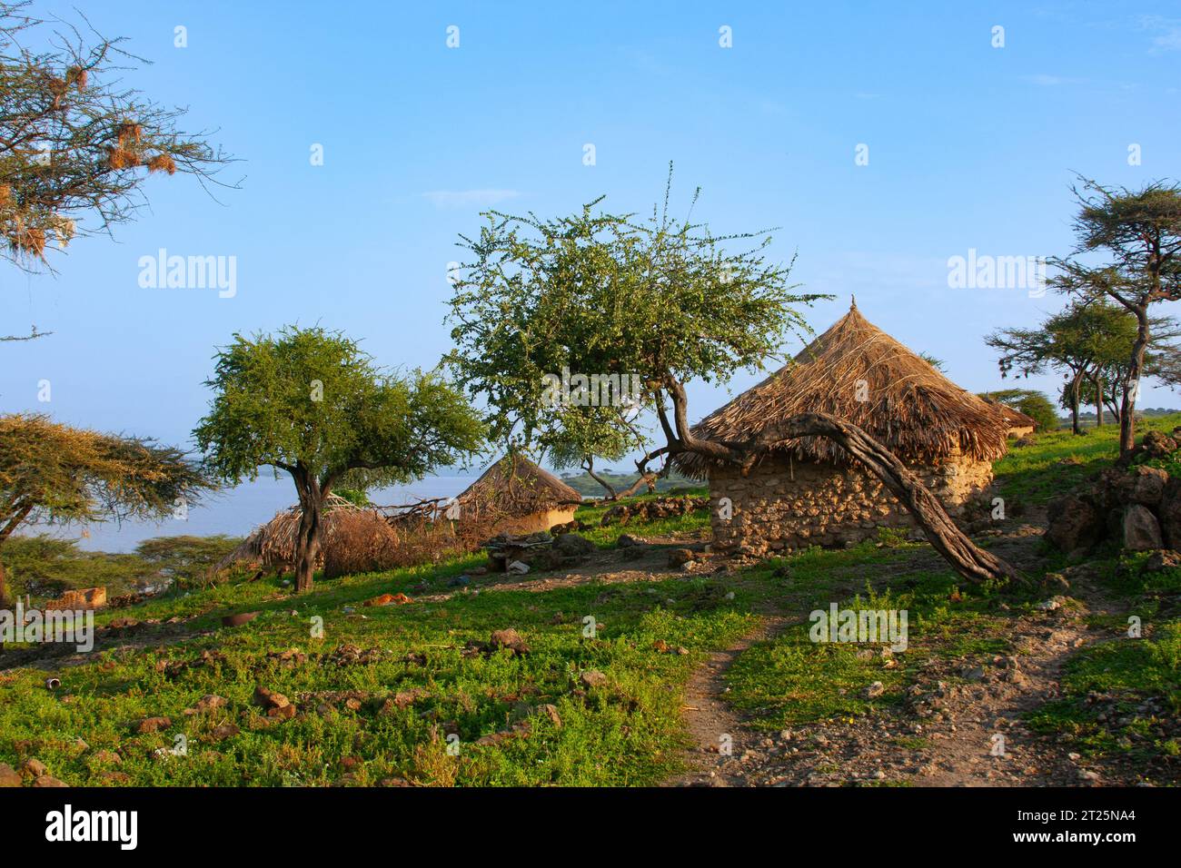 I Njemps, detti anche «EN-Jemusi», «il-Chamus», Ilchamus o Iltiamus, vivevano intorno al lago Baringo, in un luogo chiamato Marigat. Parlano Maa l Foto Stock